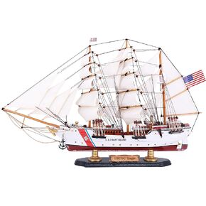 24" U.S. Coast Guard Eagle Ship Model, Highly Detailed Wooden Replica Sailboat Decor, Sailing Ship Gift for Father's Day, Sailboat Decor