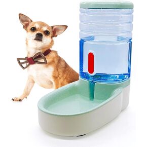 kathson Gravity Dog Water Dispenser Automatic Cat Drinking Water Station 1 Gallon Large Capacity Puppy Water Bowl for Small and Medium Dogs Cats Pink