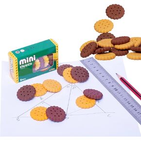 KR. LIF Cookie Food Erasers Set Cute Erasers for Kids Bulk- 6 Packs 36 PCS - Novelty Puzzle Erasers