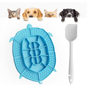 Lick Mat for Dogs & Cats 3 Pack - Silicone Dog Lick Mat with Suction Cups - Anxiety Relief/Promotes Healthy Eating/Frozen & Dishwasher Safe - Pet Peanut Butter Lick Pad LPFALASAT (Blue Orange Red)