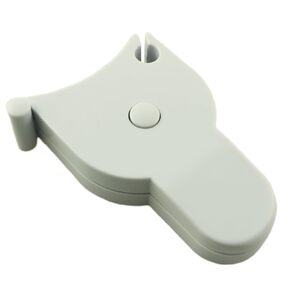 White Waist Ruler 1.5 Meter Measuring Triple Ruler Automatic Retractable Body Ruler ABS Fiber Household Body Measuring Soft Leather Ruler with Locking Pin Push Button Sewing Tape Measure