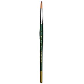 Utrecht Series 6150 Synthetic Golden Taklon Watercolor Brush - Round, Size 6, Short Handle