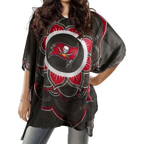 Littlearth Womens NFL New Orleans Saints 1 Sheer Caftan with Flower Design, Team Color, One Size