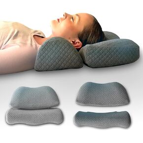 Doctor's Choice 12-in-1 Versatile Memory Foam Pillow – Ergonomic Two-Piece Cushion with Detachable Lumbar Support, Curved Design, Removable Cover – Perfect for Office, Home, Travel, Pregnancy Comfort
