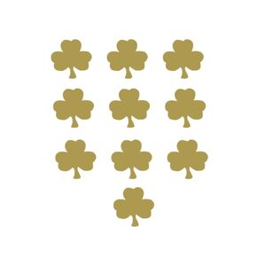 10 Mini Shamrocks Iron On Decals, St Patricks Day Decals, DIY Crafts, Small 4 Leaf Transfers, Heat Transfer, Celtic Irish Gifts, Real Glitter, Iron On Almost Anything (Champagne Glitter)