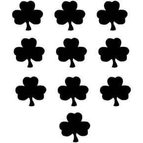 10 نباتات شمروك صغيرة يمكن كيها على الملصقات، شارات عيد القديس باتريك، الحرف اليدوية، نقل 4 أوراق صغيرة، نقل الحرارة، هدايا أيرلندية سلتيكية، لمعان حقيقي، كي على أي شيء تقريبًا (بريق الشمبانيا) in Kuwait