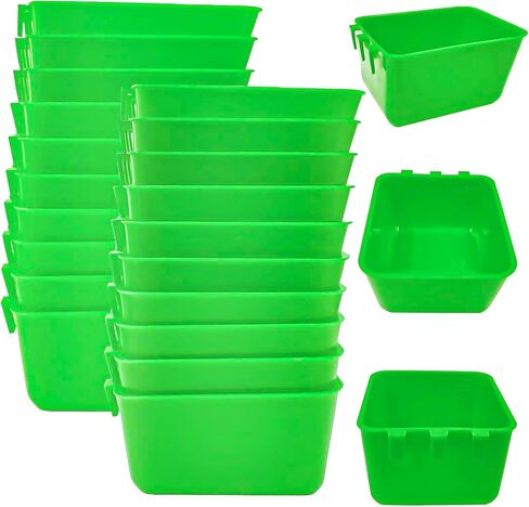 20 Pcs Chicken Coop Feeder Water Cup,16 oz Cage Cups Chicken Feeder Waterer, Cage Cups Birds Hanging Feeders, Chicken Feeder Water Bowl for Parakeet Poultry Pigeon Bunny Wire Cage (Red) in Saudi Arabia