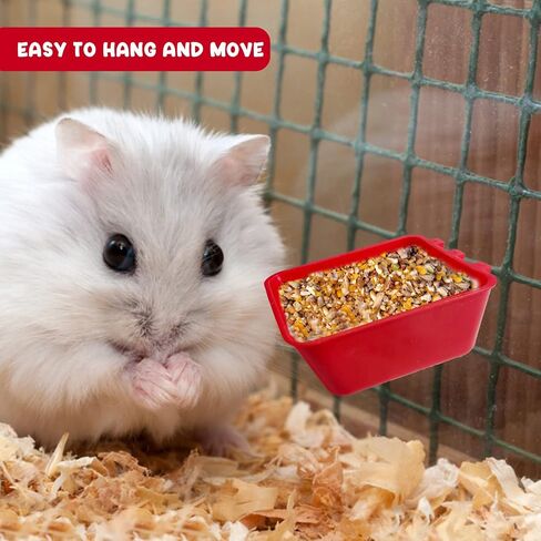 20 Pcs Chicken Coop Feeder Water Cup,16 oz Cage Cups Chicken Feeder Waterer, Cage Cups Birds Hanging Feeders, Chicken Feeder Water Bowl for Parakeet Poultry Pigeon Bunny Wire Cage (Red) in Saudi Arabia