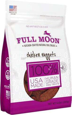Full Moon Chicken Nuggets Healthy All Natural Dog Treats Human Grade Made in USA 12 oz in Saudi Arabia
