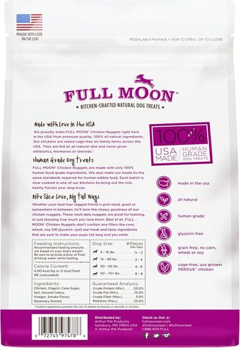 Full Moon Chicken Nuggets Healthy All Natural Dog Treats Human Grade Made in USA 12 oz in Saudi Arabia