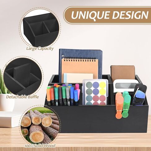 Mail Organizer Countertop, Magazine Display Holder Desk Mail Organizer, Mail Sorters Organizers or Bill Organizer for Desk Accessories, Pencil Holder Magazine File Holder with 6 Compartments in Saudi Arabia