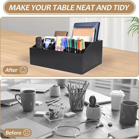 Mail Organizer Countertop, Magazine Display Holder Desk Mail Organizer, Mail Sorters Organizers or Bill Organizer for Desk Accessories, Pencil Holder Magazine File Holder with 6 Compartments in Saudi Arabia