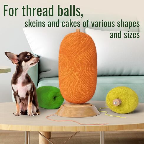 BARVA Weighted Large Yarn Holder Advanced Bearing Twirling Mechanism Knitting Ball Stand Crochet Storage Crocheting Spindle Dispenser Knit Accessories Crocheter Gifts in Kuwait