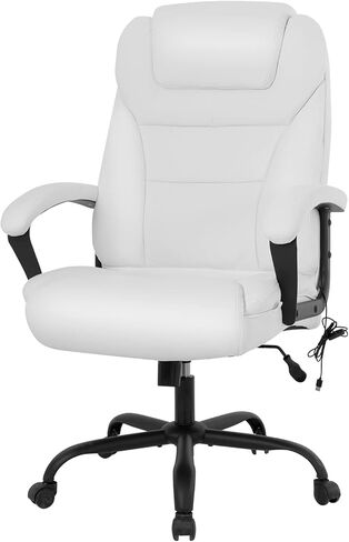 Big and Tall Office Chair 500lbs Wide Seat Ergonomic Desk Chair with Lumbar Support Arms High Back PU Leather Executive Task Computer Chair for Heavy People Women,Black in Kuwait