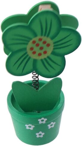 6PCS Cartoon Wooden Flowers Card Holder, Note Holder Message Holder Photo Holder in Saudi Arabia
