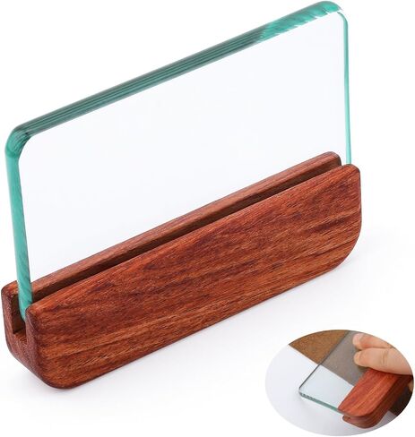 CBHGFEA Leathercraft Glass Slicker for Burnishing Leather Leather Burnishing Tool with Brazilian Rosewood Handle Leather Working Tools Professional Leather Block Smoothing Tool in Saudi Arabia