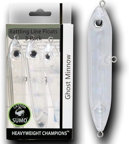 Catfish Rattling Line Float Lure for Catfishing, Demon Dragon Style Peg for Santee Rig Fishing, 4 inch (3-Pack, Demon Tiger) in Kuwait