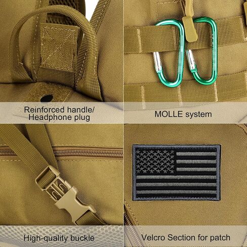 ArcEnCiel 15L Motorcycle Backpack Tactical Bag Rucksacks for Outdoor Camping Trekking Hunting with Patch in Kuwait