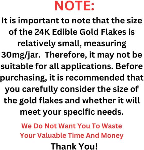 BeePoint 24K Edible Gold Foil Flakes - 30mg Gold Flakes for Cake Decorating, Baking & Cooking, Art Crafts & DIY Projects, Nails, Candles, Makeup, Painting, Food and Cooking, Makeup & Home in Saudi Arabia