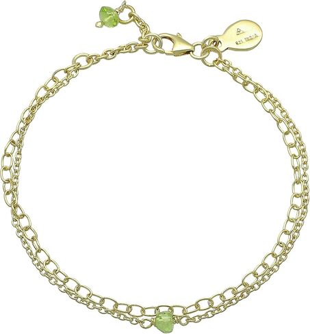 Blue Sapphire Bracelet for Women, Certified 925 Sterling Silver with Plated 18K Gold Bracelets for Women - Crystals and Healing Stone Layered Bracelet Women Jewelry for Gift in Kuwait