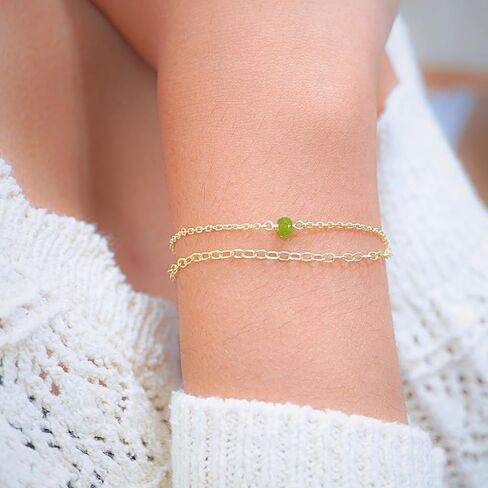 Blue Sapphire Bracelet for Women, Certified 925 Sterling Silver with Plated 18K Gold Bracelets for Women - Crystals and Healing Stone Layered Bracelet Women Jewelry for Gift in Kuwait