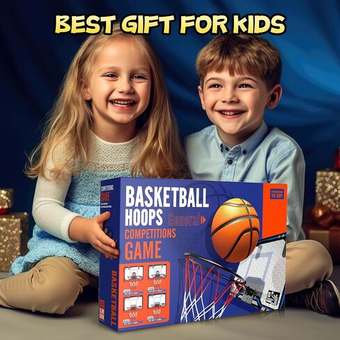 HopeRock Indoor Mini Basketball Hoop for Kids, Basketball Hoops Over The Door with LED Lighting, Mini Hoop with Scoreboard & 3 Balls, Basketball Toys Gifts for 5 6 7 8 9 10 11 12 Year Old Boys Girls in Saudi Arabia