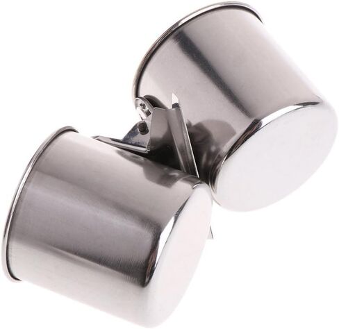 Silver Parrot Feeding Cups Hanging Pet Animal Stainless Steel Birdcage Bowls Bird Bowls for Cage Parakeet Bird Cage Accessories Suitable Small and Medium Bird Pet Supplies in Saudi Arabia
