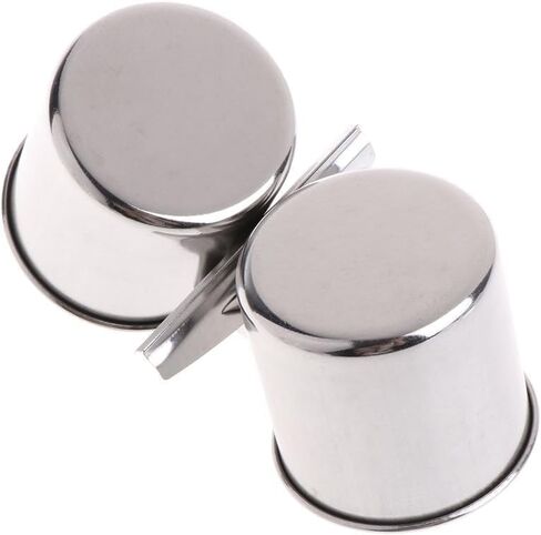Silver Parrot Feeding Cups Hanging Pet Animal Stainless Steel Birdcage Bowls Bird Bowls for Cage Parakeet Bird Cage Accessories Suitable Small and Medium Bird Pet Supplies in Saudi Arabia