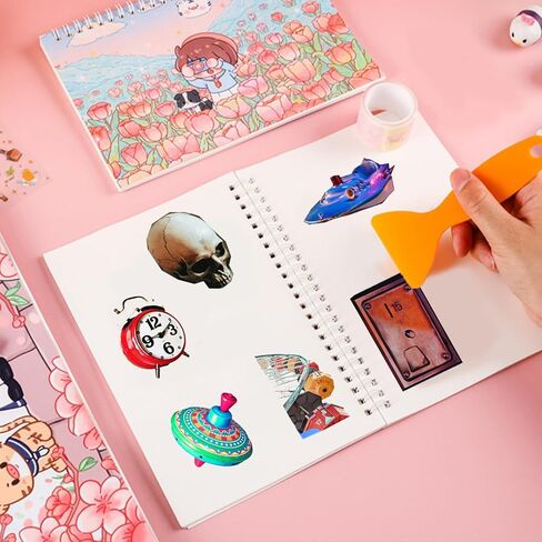 ألبوم تجميع كتب تخزين الملصقات القابل لإعادة الاستخدام من MUDOR، مقاس A5 مع 40 ورقة من ورق الإصدار الفارغ، كتاب منظم الملصقات الفارغة، كتاب حفظ حامل مجموعة الملصقات in Kuwait