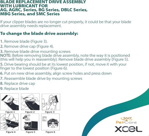 شفرة بديلة لرافعة تجميع محرك XCEL لقص الحيوانات الأليفة مع مادة التشحيم - 3 عبوات in Kuwait
