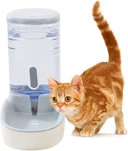 kathson Gravity Dog Water Dispenser Automatic Cat Drinking Water Station 1 Gallon Large Capacity Puppy Water Bowl for Small and Medium Dogs Cats Pink in Saudi Arabia