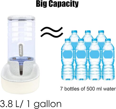 kathson Gravity Dog Water Dispenser Automatic Cat Drinking Water Station 1 Gallon Large Capacity Puppy Water Bowl for Small and Medium Dogs Cats Pink in Saudi Arabia