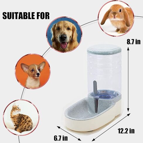 kathson Gravity Dog Water Dispenser Automatic Cat Drinking Water Station 1 Gallon Large Capacity Puppy Water Bowl for Small and Medium Dogs Cats Pink in Saudi Arabia