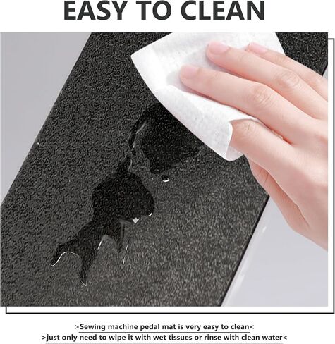 Evenpop Sewing Machine Pedal Mat 12.5x6 Inch Non Slip Pad Sewing Machine Mat Sewing Accessories Keep Pedal in Place Non Slip Mat for Reduce Vibration, Movement and Dampen Noise Easy to Clean in Saudi Arabia