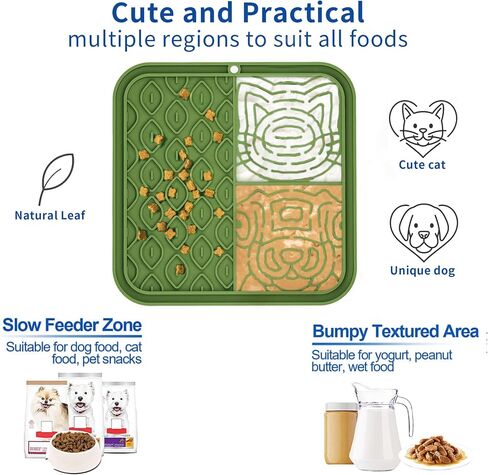 Lick Mat for Dogs & Cats 3 Pack - Silicone Dog Lick Mat with Suction Cups - Anxiety Relief/Promotes Healthy Eating/Frozen & Dishwasher Safe - Pet Peanut Butter Lick Pad LPFALASAT (Blue Orange Red) in Kuwait