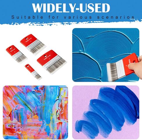 Falling in Art 3PCS Filbert Paddle Paint Brush Set, Scale Brush for Oil and Acrylic Paints(1 Inch,2 Inch,3Inch) in Kuwait