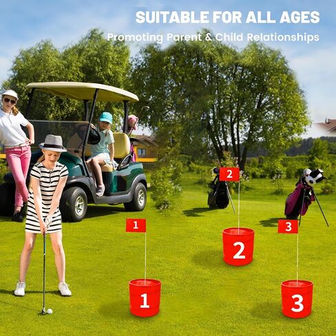 Golf Bucket Yard Game, 6 Hole Backyard Golf Game for Family and Adults, Outdoor Indoor Golf Chipping Game for Lawn, Beach, Yard, Camping, Park in Saudi Arabia