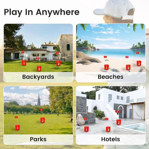 Golf Bucket Yard Game, 6 Hole Backyard Golf Game for Family and Adults, Outdoor Indoor Golf Chipping Game for Lawn, Beach, Yard, Camping, Park in Saudi Arabia