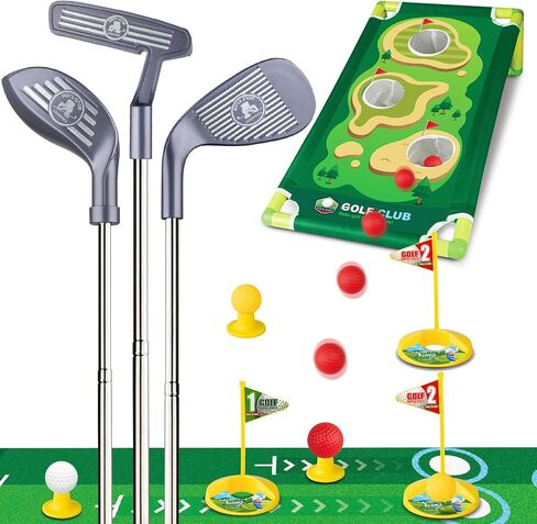 Liberry Kids Golf Clubs for 3 4 5 6 Years Old, Retractable Toddler Golf Set with Storage Bag, Outdoor Indoor Sports Christmas Toy for Boys Girls Birthday Gifts in Kuwait