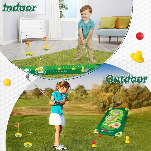 Liberry Kids Golf Clubs for 3 4 5 6 Years Old, Retractable Toddler Golf Set with Storage Bag, Outdoor Indoor Sports Christmas Toy for Boys Girls Birthday Gifts in Kuwait