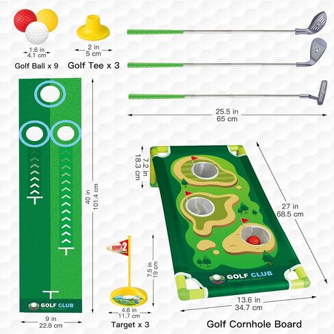 Liberry Kids Golf Clubs for 3 4 5 6 Years Old, Retractable Toddler Golf Set with Storage Bag, Outdoor Indoor Sports Christmas Toy for Boys Girls Birthday Gifts in Kuwait