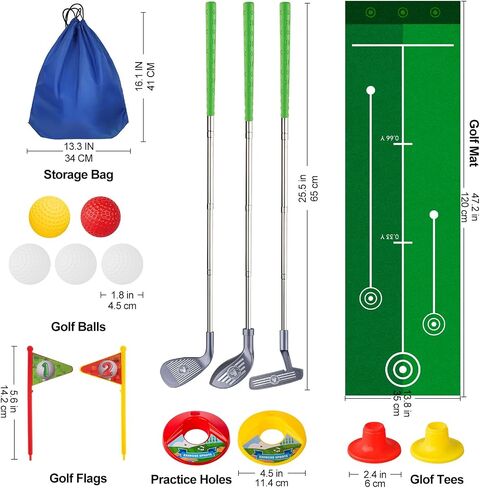 Liberry Kids Golf Clubs for 3 4 5 6 Years Old, Retractable Toddler Golf Set with Storage Bag, Outdoor Indoor Sports Christmas Toy for Boys Girls Birthday Gifts in Kuwait