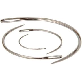 Sliver Home Sewing Curved Upholstery Needles Set of 4 - Needles for Upholstery, Leather, Carpet Canvas Repair Sewing Sharp Needles