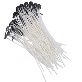 20 Pieces/Set Candle Wicks pre-Waxed Wick with Candle for DIY Candle Making 100mm Low Smoke Natural Candle Wick for DIY Lovely and Attractive Candle Making
