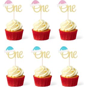 Gexolenu 36 PCS Merry Christmas Cupcake Toppers, Double-sided Glitter Mixcolor Christmas Cupcake Picks For Celebrating Christmas Theme New Year Xmas Holiday Party Cake Decorations Supplies