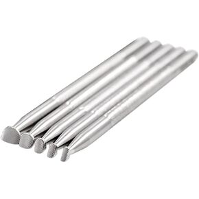 Singring Leather Stamping Tool Beveling Set 5Pcs Undercut Checkered Stamps Stainless Steel Carving DIY LeatherCrafts Kit (Checkered Beveler)