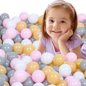 Ball Pit Balls for Baby and Toddler, 100 Pack Balls for Ball Pit, BPA & Phthalate Plastic Balls Crush Proof Colorful Balls for Bounce House, Baby Pool & Playhouse