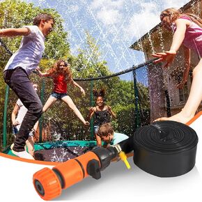 Trampoline Sprinkler, Kids Summer Fun Outdoor Backyard Water Park Cool Down 360° Rotating Water Sprinkler for Kids Play, Trampoline Accessories, Sprinklers for Yard - Large