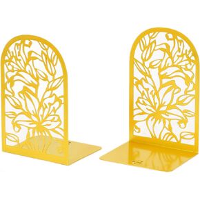 CNK Book Ends, Premium BookEnds for Bookend Shelves, Book Stopper Metal Book Ends for Home Office Heavy Books, Book Shelf Holder, Home Decorative, Book Stoppers, Book Holder (Rose White)