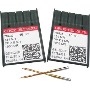 GROZ-BECKERT Needle in CKPSMS Clear Plastic Box-20 Groz Beckert 134MR 1955MR DPX5MR Long-Arm Quilting Machine Needles (20PCS Groz-Beckert-134MR 18/110)
